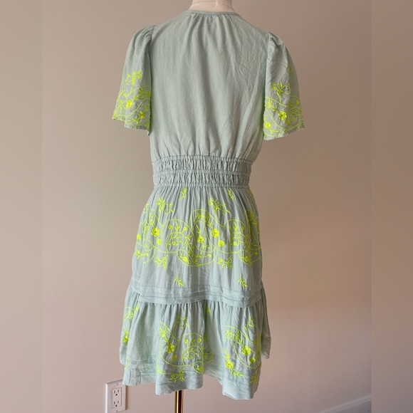Anthropologie The Somerset Mini Dress Embroidered Linen Edition - Picture 7 of 16